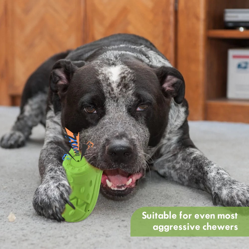 Squeaky Dog Chew Toy - Durable Shoe-Shaped Toy for Aggressive Chewers with Teeth Cleaning Benefits