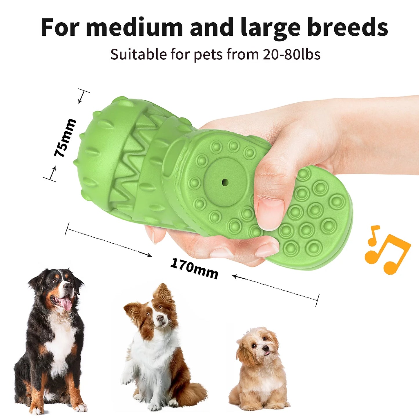 Squeaky Dog Chew Toy - Durable Shoe-Shaped Toy for Aggressive Chewers with Teeth Cleaning Benefits
