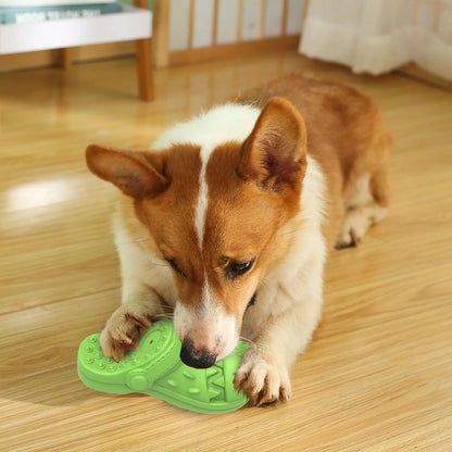 Squeaky Dog Chew Toy - Durable Shoe-Shaped Toy for Aggressive Chewers with Teeth Cleaning Benefits
